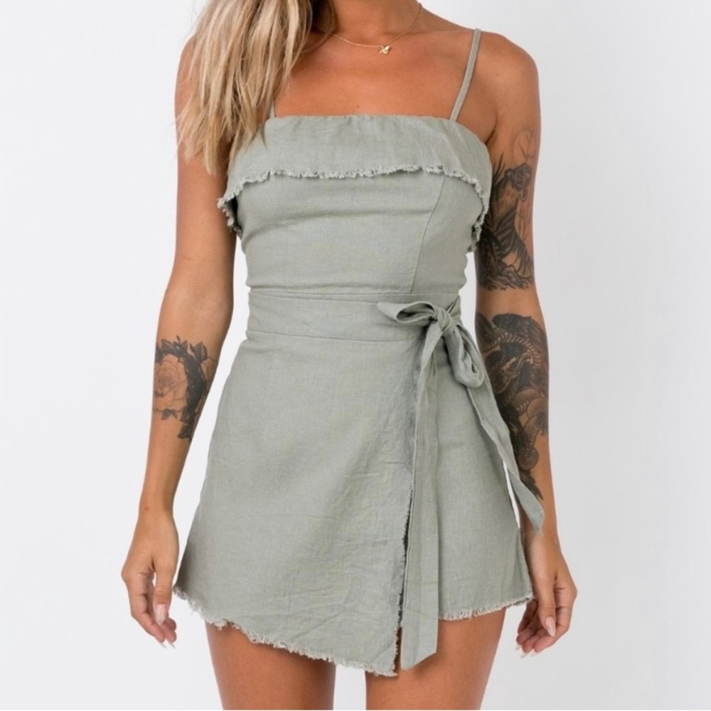 Princess Polly Rally Romper Khaki